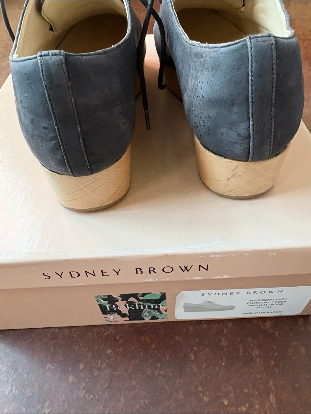 Sydney Brown Platform Derby Vegan Size 39
